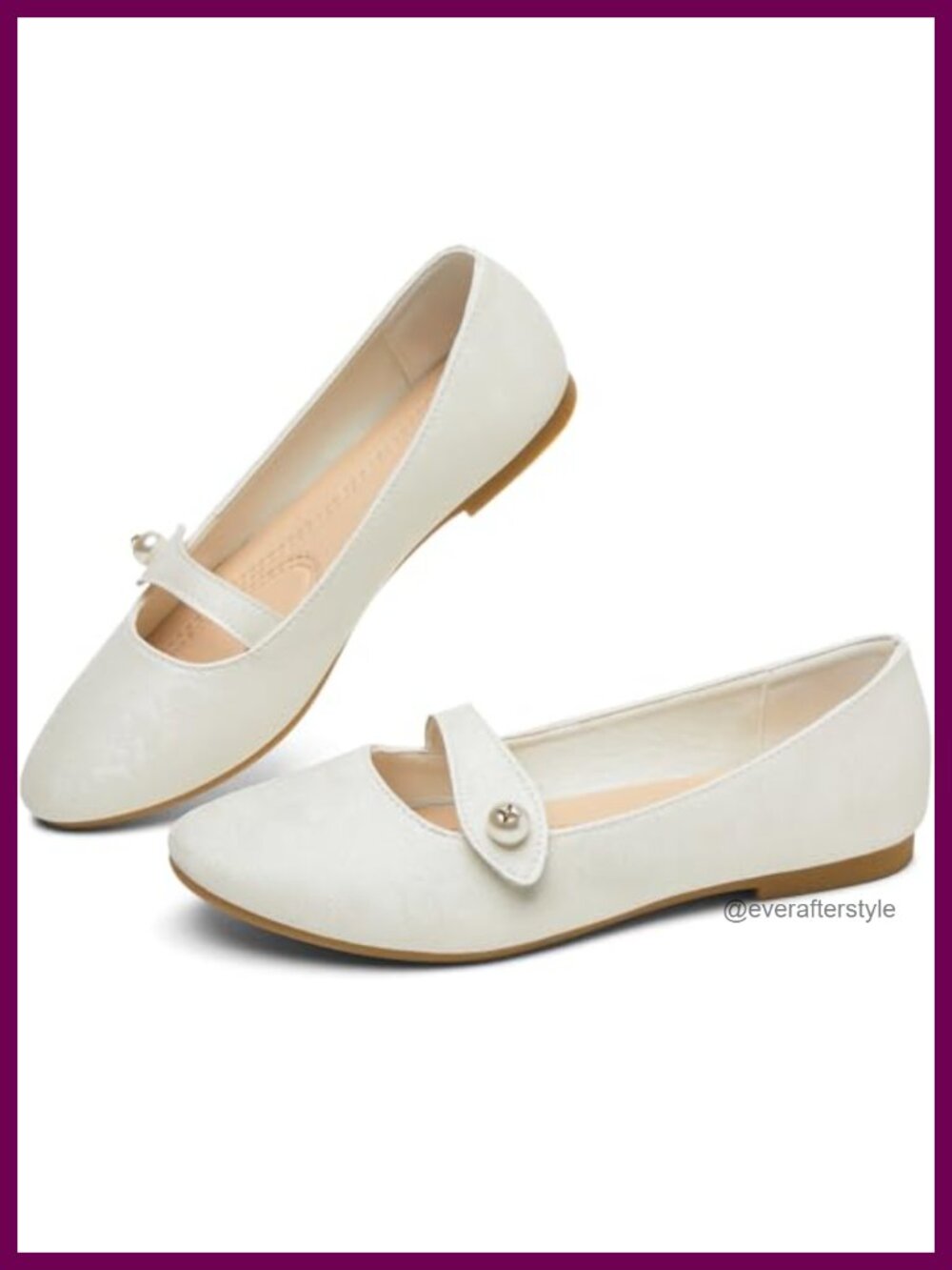Women's Mary Jane Flats Faux Leather Floral Print Ballet